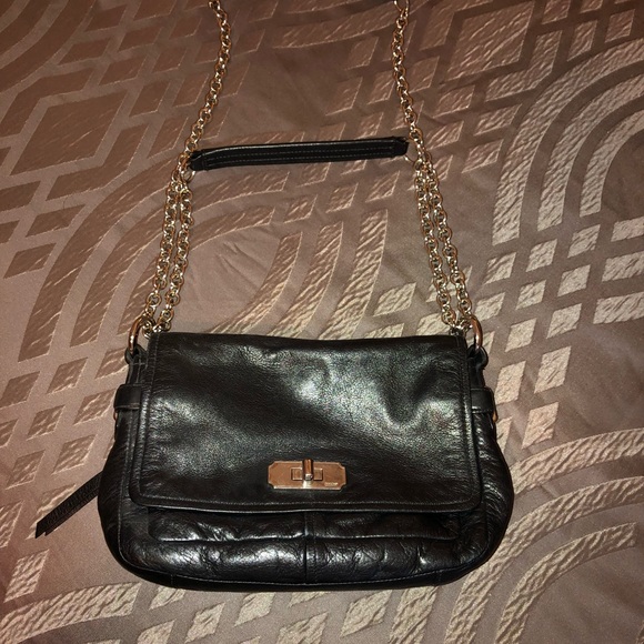 Coach leather purse with chain strap - Picture 1 of 5